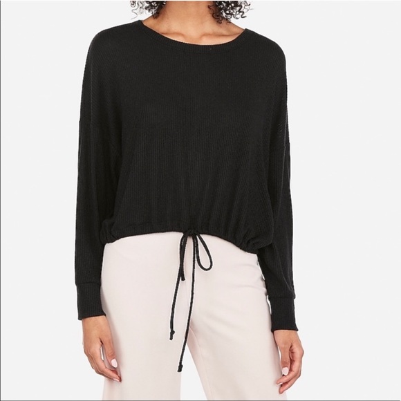 Express Soft Ribbed Lounge Top - Picture 5 of 5